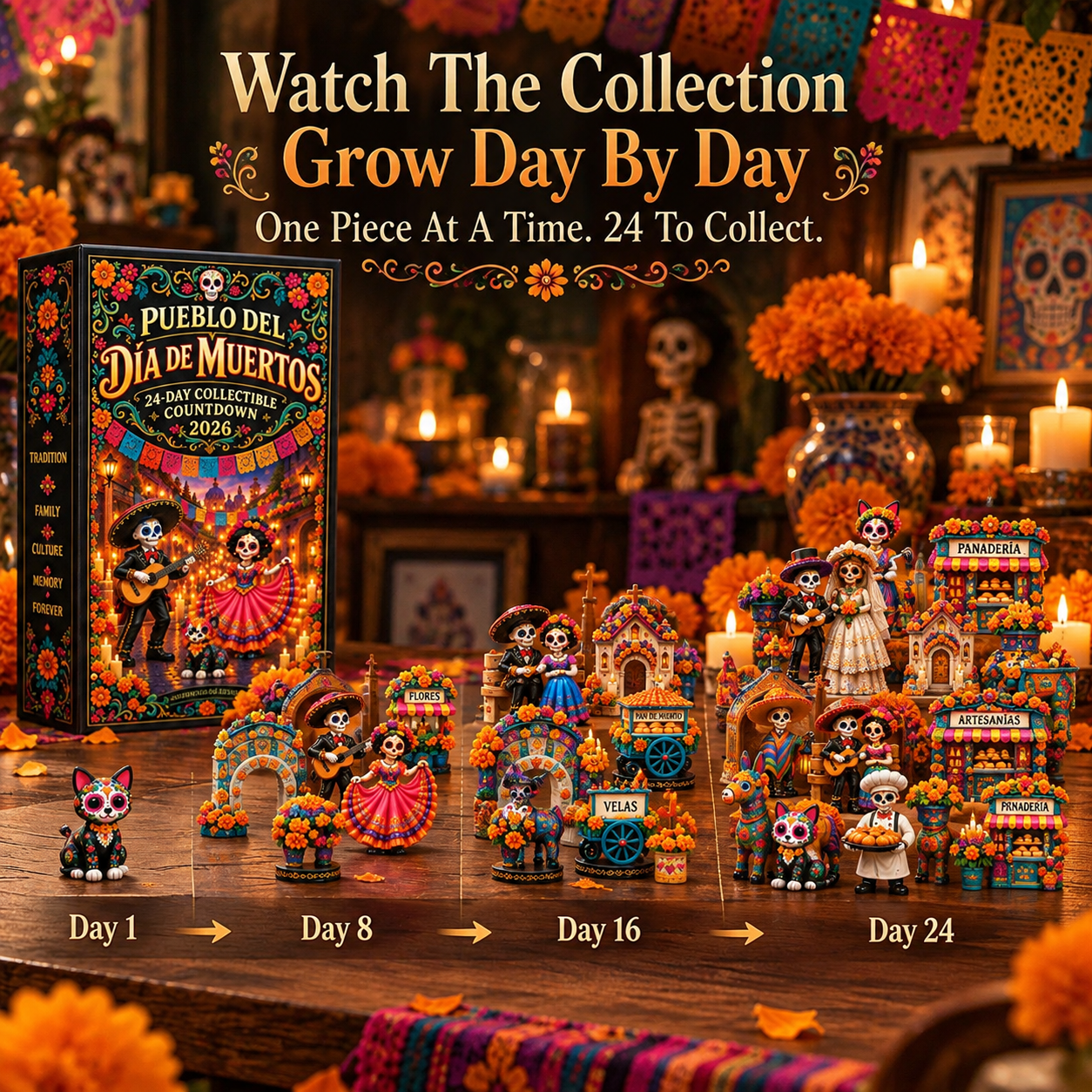 🎉75% OFF❤Día de Muertos 2026 – 24-Day Collectible Countdown Calendar