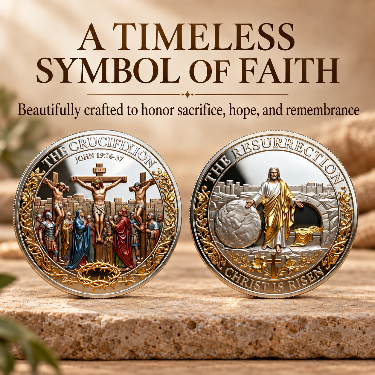 🙏 Special Offer 80% OFF ✝️ The Crucifixion of Jesus Christ Commemorative Coin
