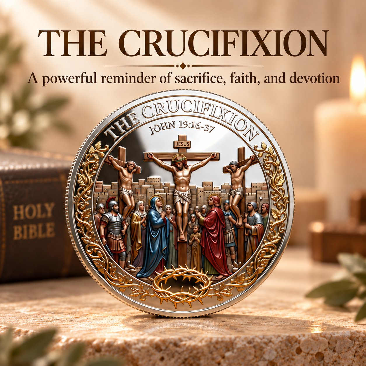 🙏 Special Offer 80% OFF ✝️ The Crucifixion of Jesus Christ Commemorative Coin