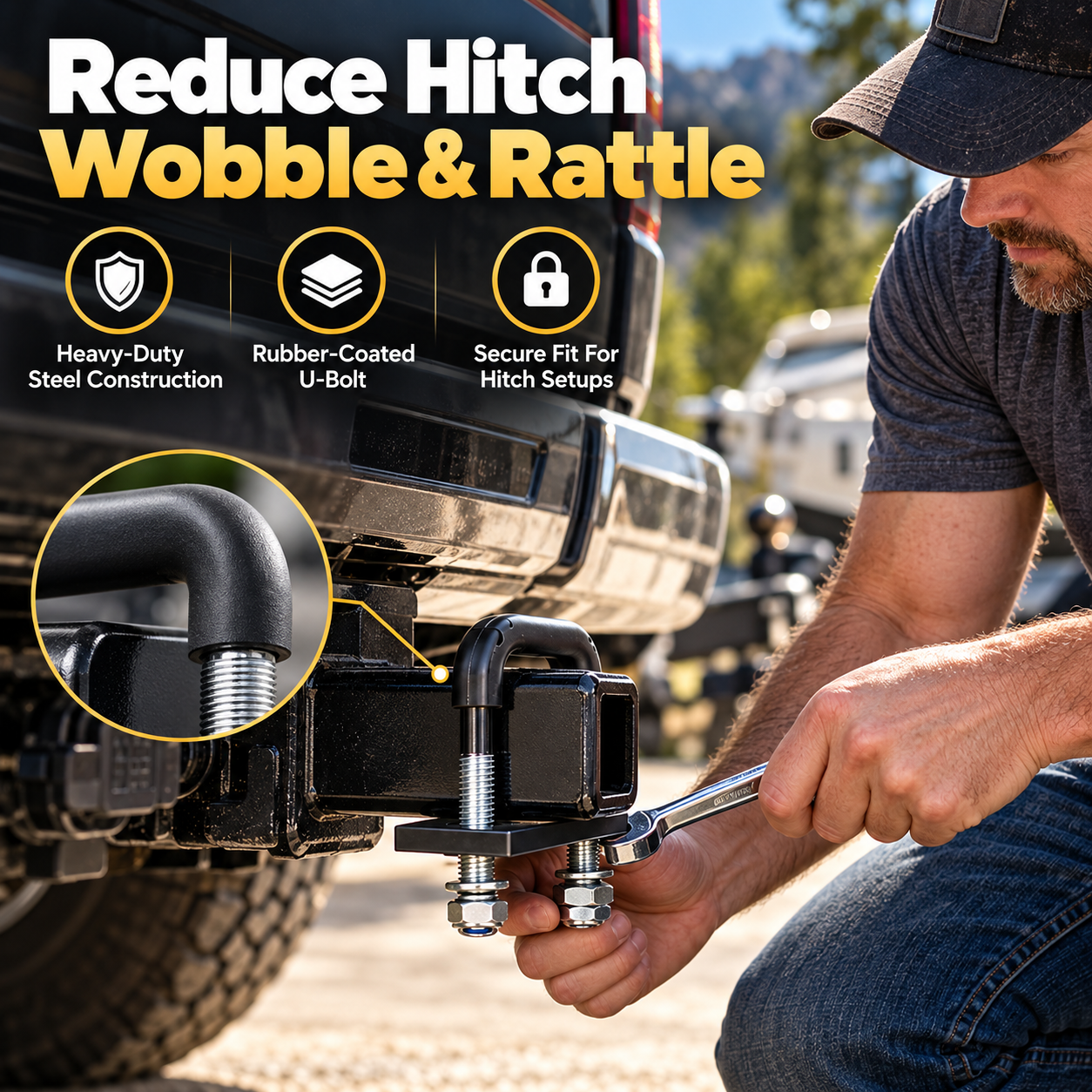 📢75% OFF🔩Heavy-Duty Anti-Rattle Hitch Tightener