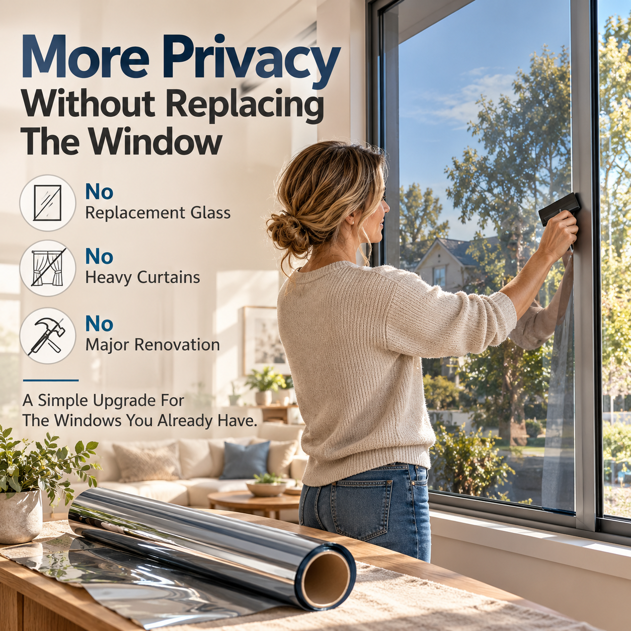 🏷️80% OFF 🏠One-Way Reflective Window Privacy Film