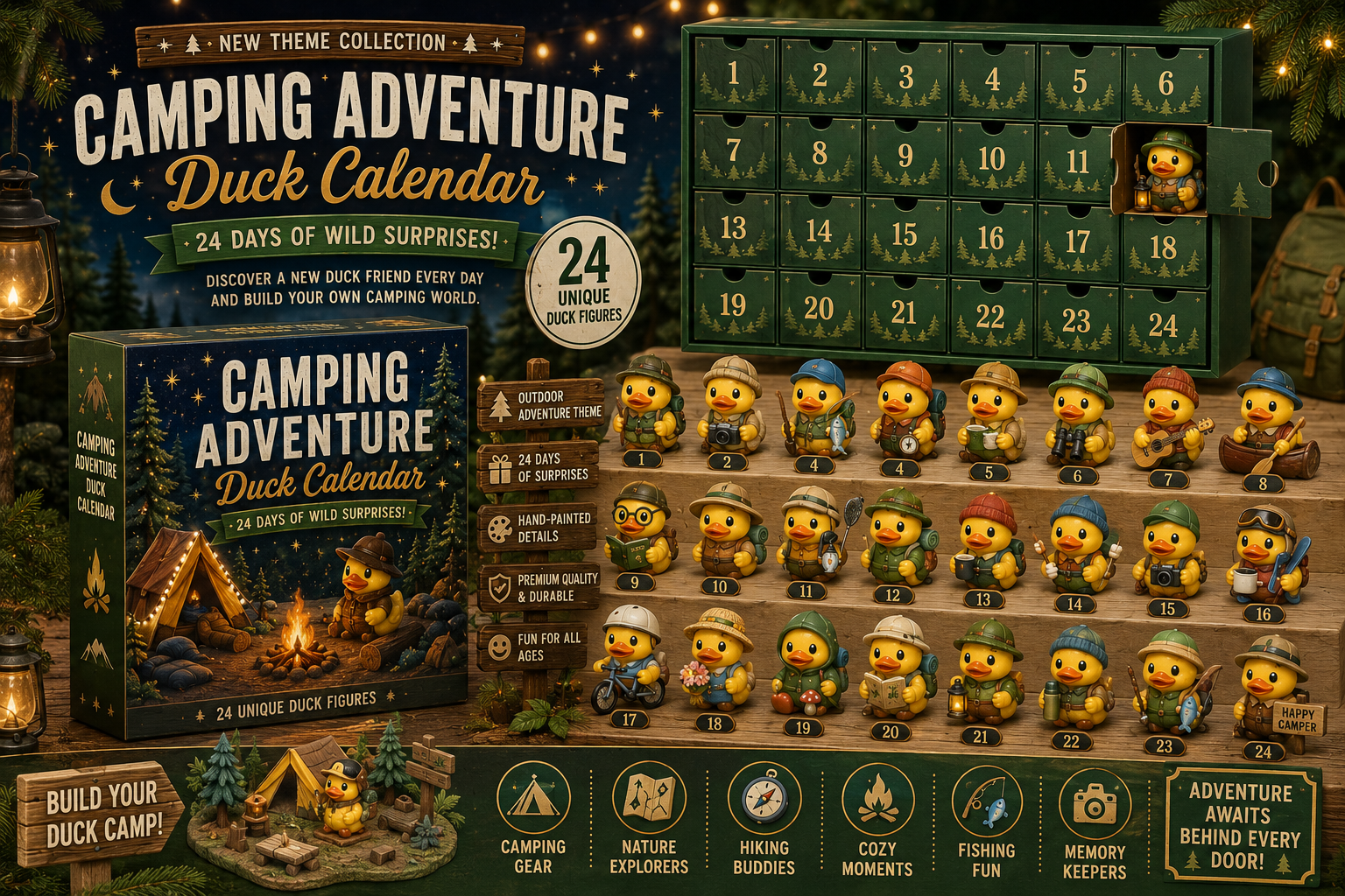 🐥 24 Days of Duck Magic™ Advent Calendar – 24 Collectible Christmas Duck Surprises