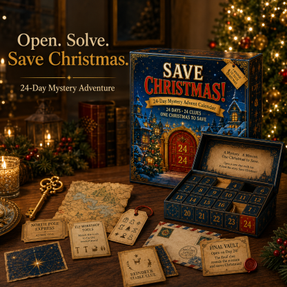 24-Day Mystery Adventure Advent Calendar Collection | 24 Clues, Hands-On Puzzles & One Final Reveal