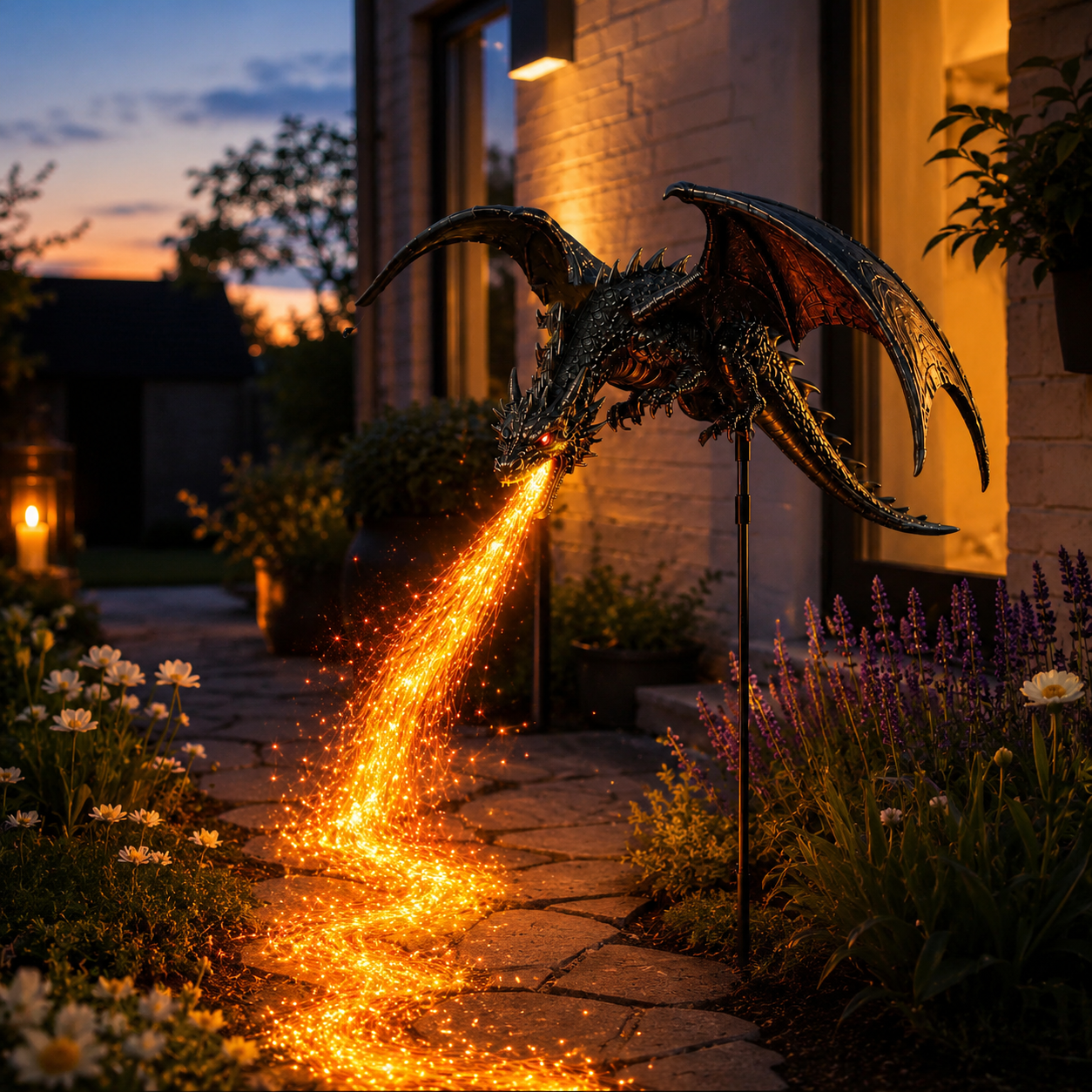 ⏳ Last Day 49% OFF –2027 Fellime®Dragon’s Ember Solar Garden Decor