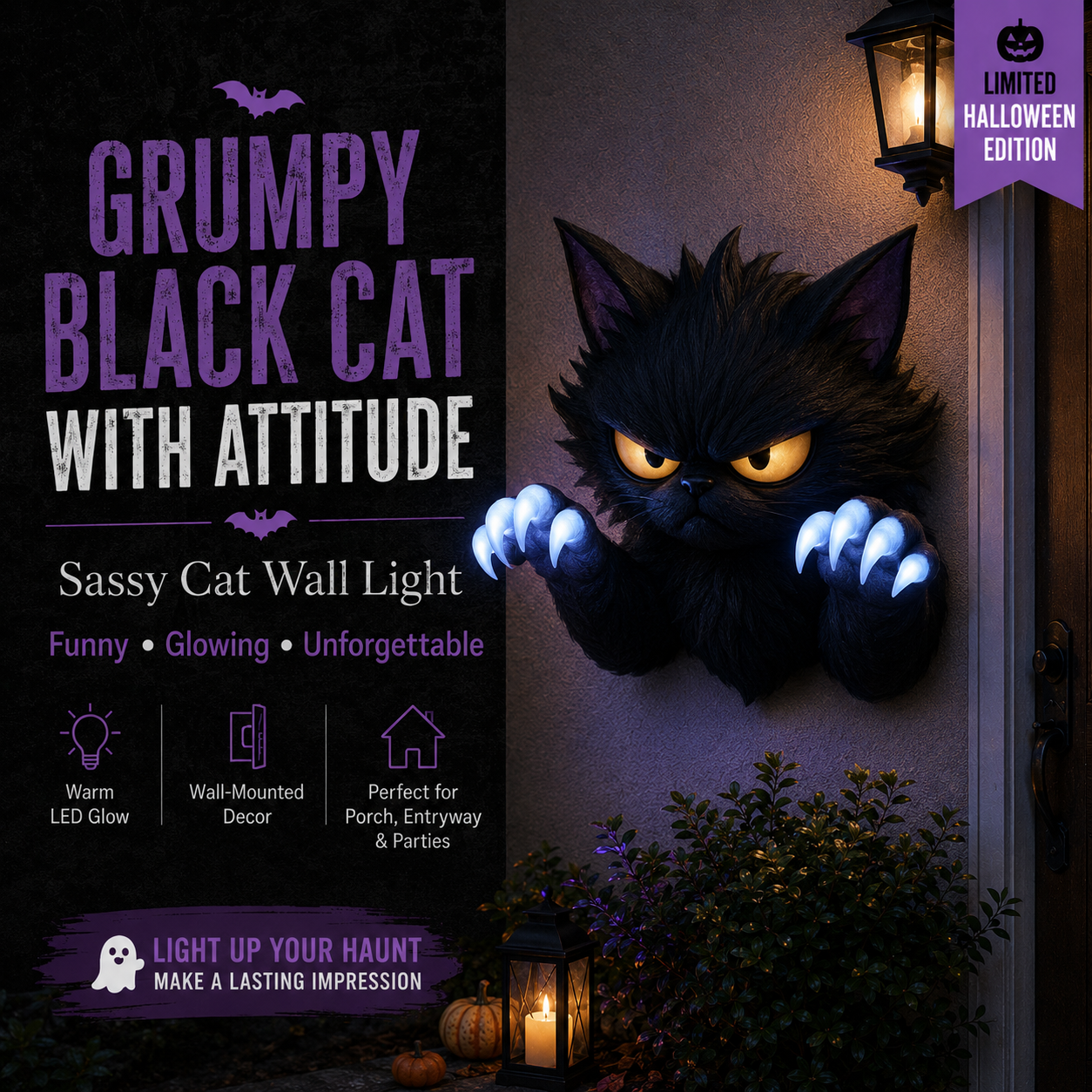 HALLOWEEN WITH ATTITUDE™  Light-Up Wall Decor Collection