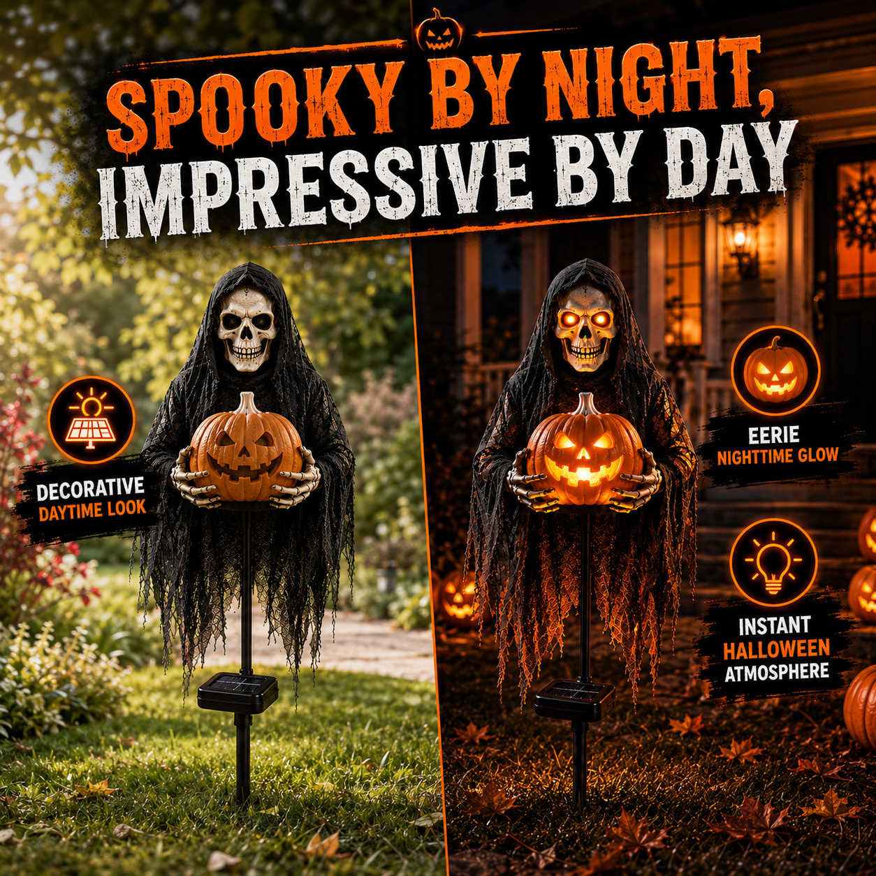 Day and night comparison of Soul Collector Pumpkin Edition