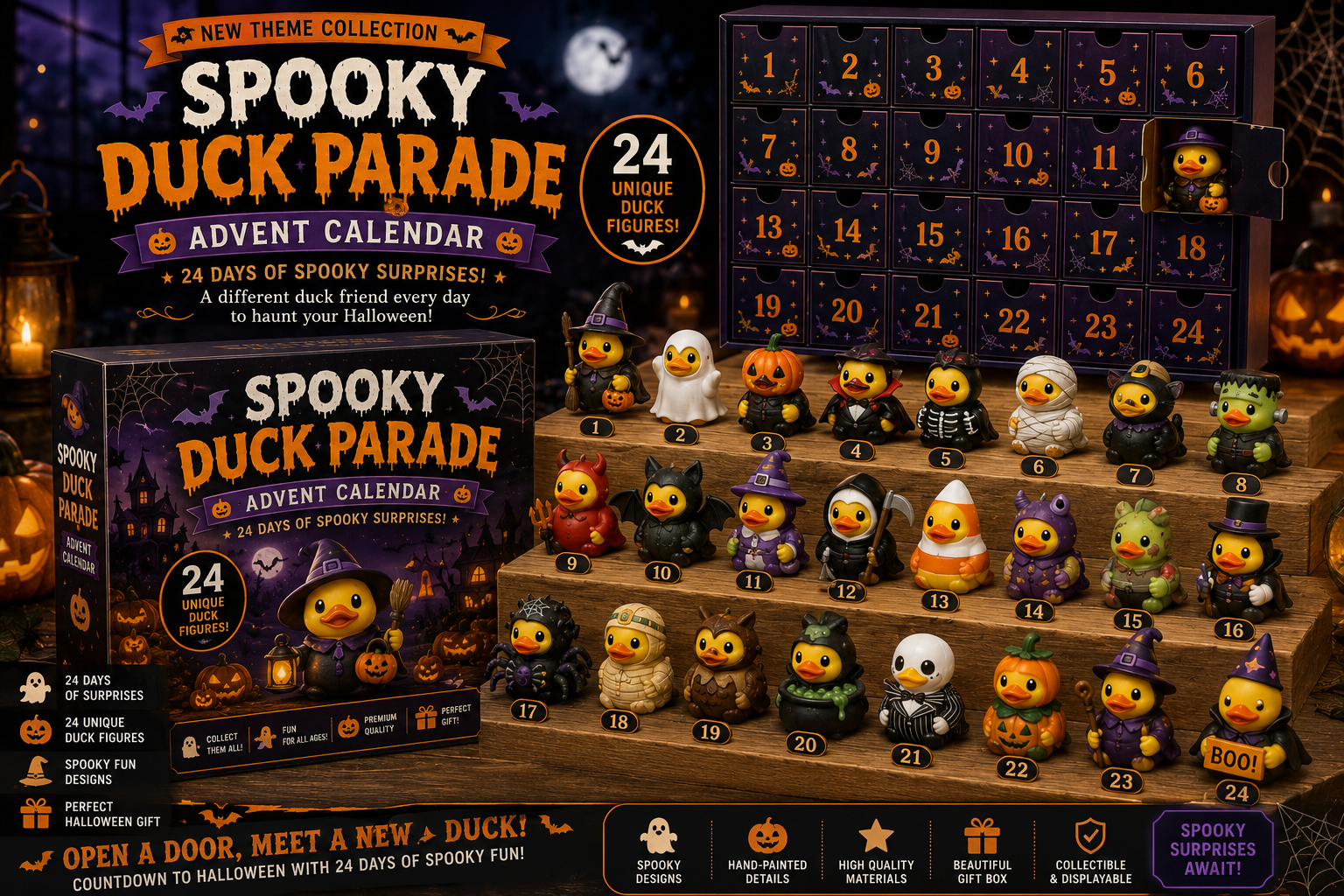 🐥 24 Days of Duck Magic™ Advent Calendar – 24 Collectible Christmas Duck Surprises