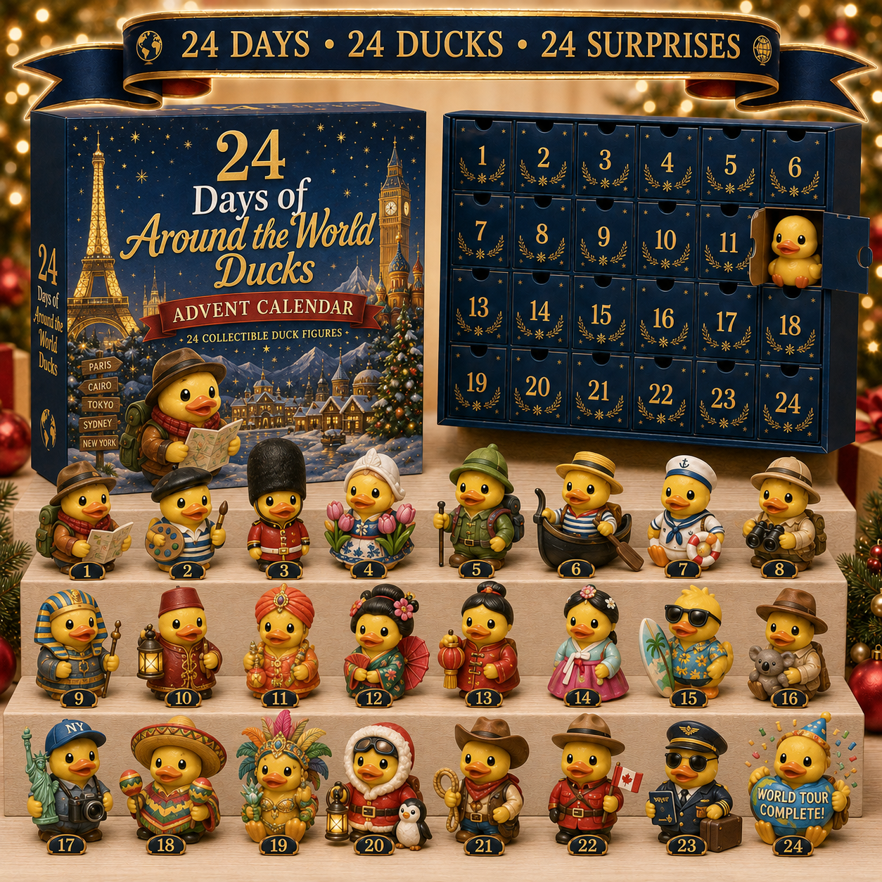 🐥 24 Days of Duck Magic™ Advent Calendar – 24 Collectible Christmas Duck Surprises