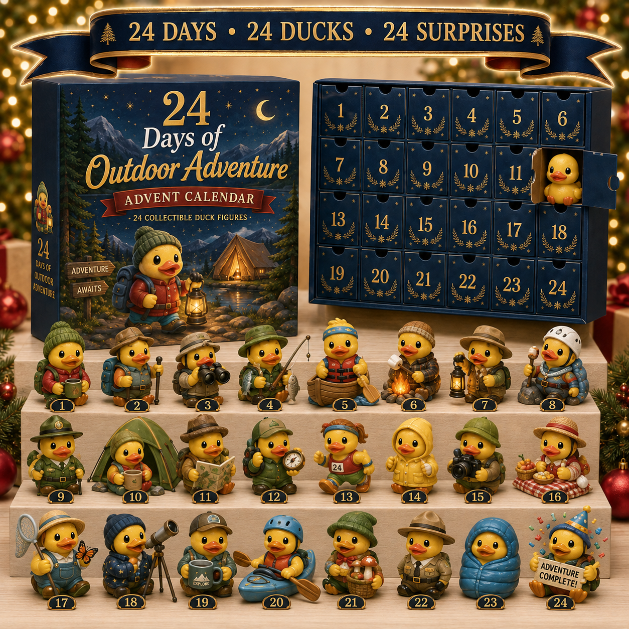🐥 24 Days of Duck Magic™ Advent Calendar – 24 Collectible Christmas Duck Surprises