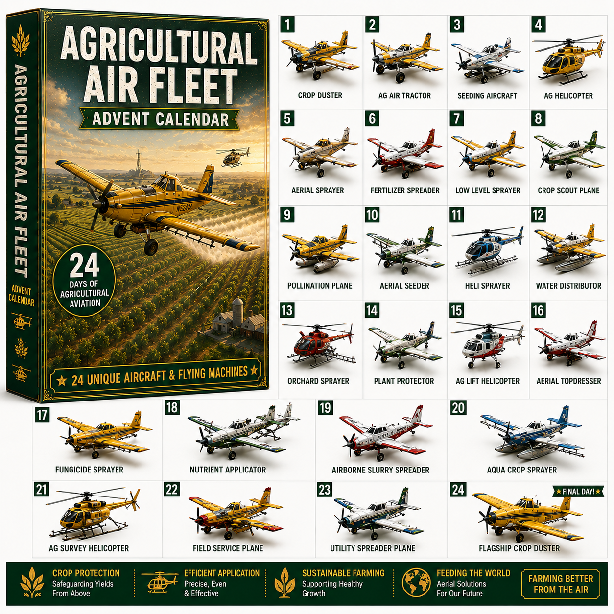 🌎 Land • Sea • Air Adventure Fleet Advent Calendar Collection 24 Days • 24 Surprises • One Complete Fleet to Build