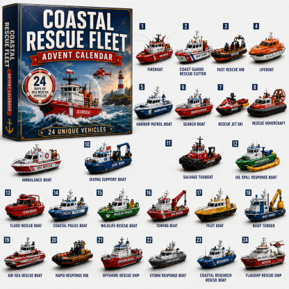 🌎 Land • Sea • Air Adventure Fleet Advent Calendar Collection 24 Days • 24 Surprises • One Complete Fleet to Build