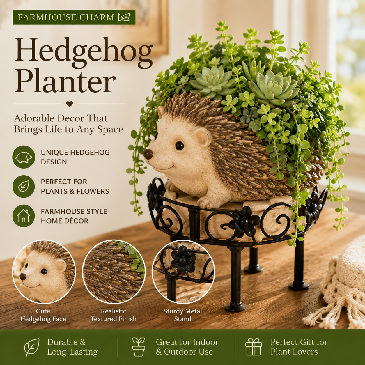 🌿 Farmhouse Charm Animal Planter Collection