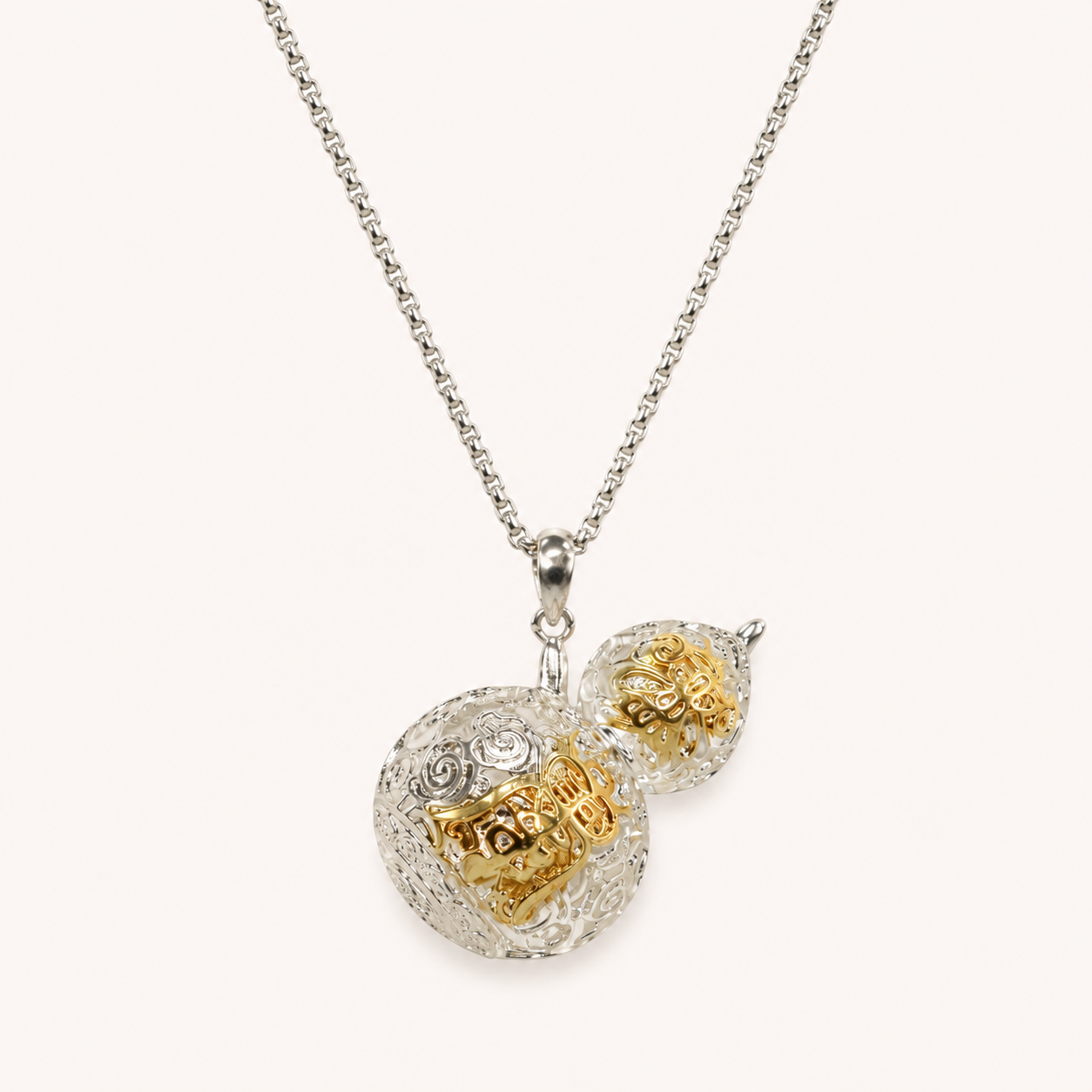 Pixiu & Gourd Wealth Guardian Necklace Set
