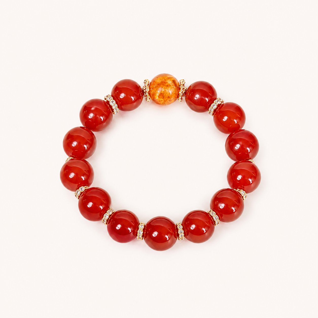 Red Agate Blossom Radiance Bracelet