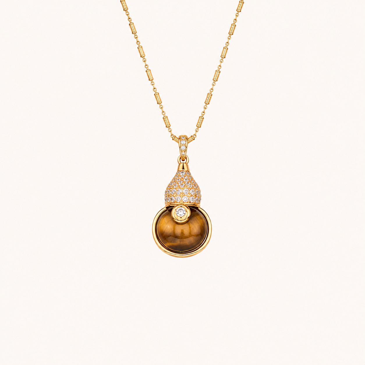 Tiger's Eye Gourd Courage Pendant