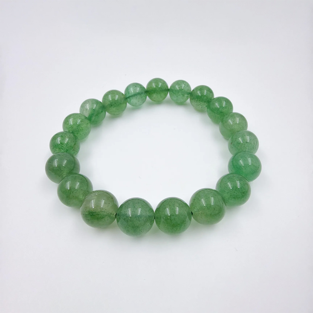Green Strawberry Quartz Growth Bracelet