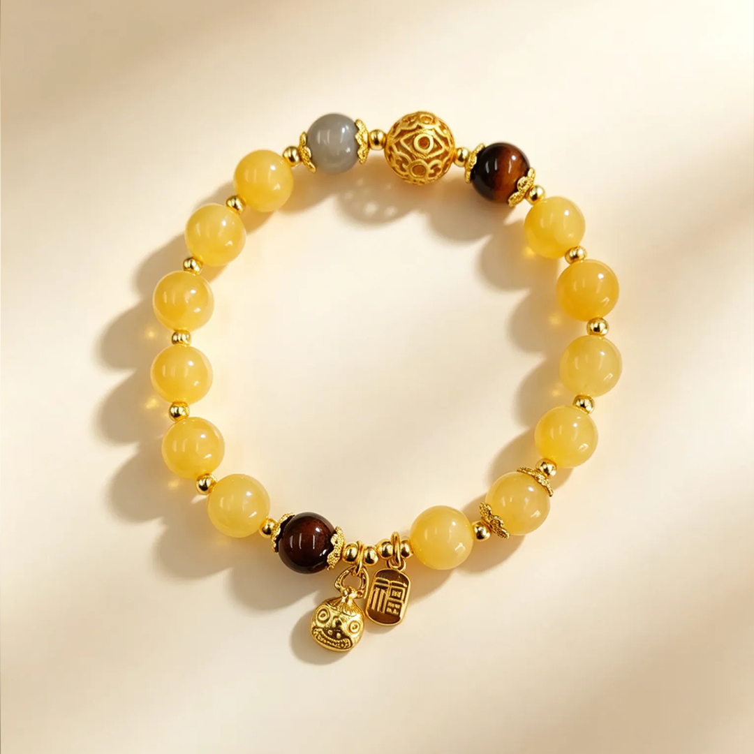 Yellow Jade Abundance Vessel Bracelet