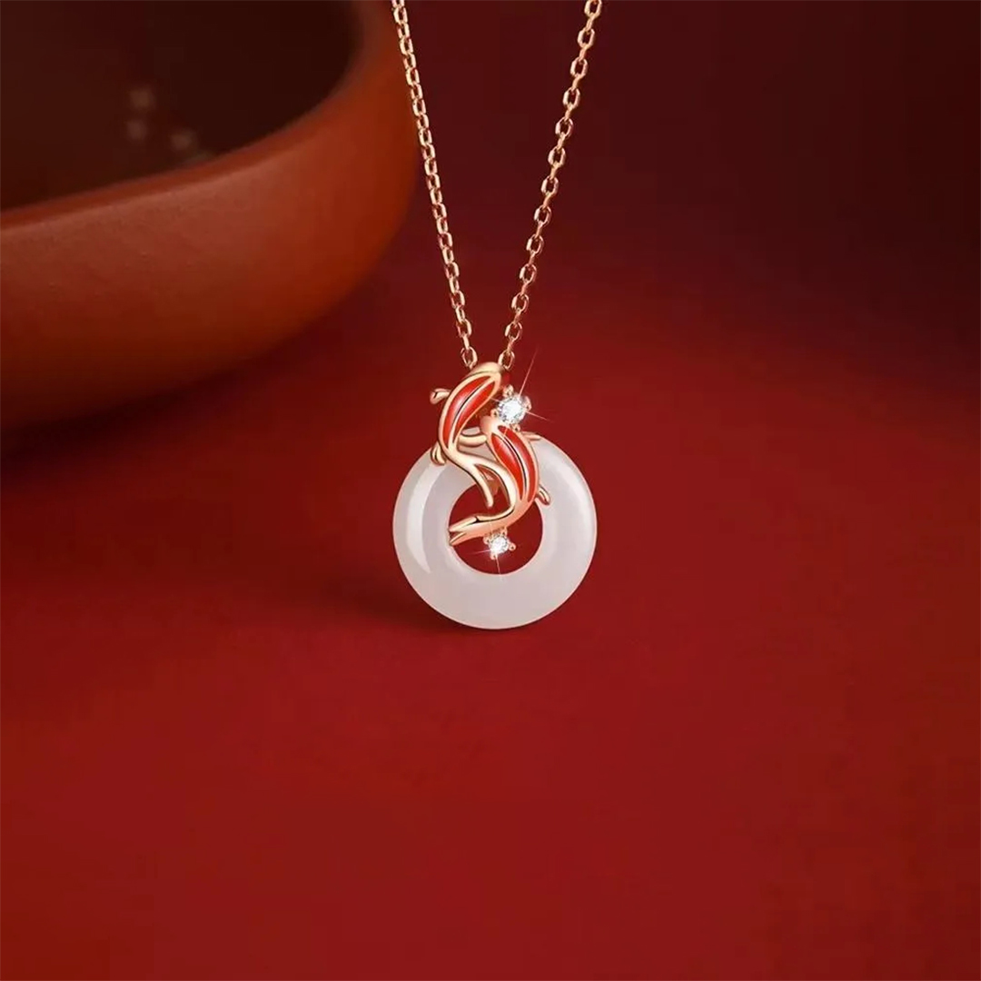Koi Safe Journey Amulet Necklace