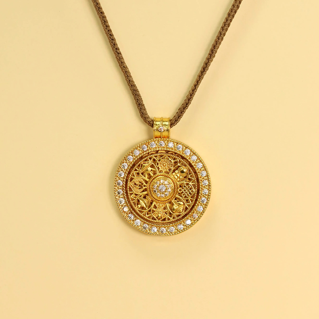 Eight Treasures Compass Clear Path Necklace