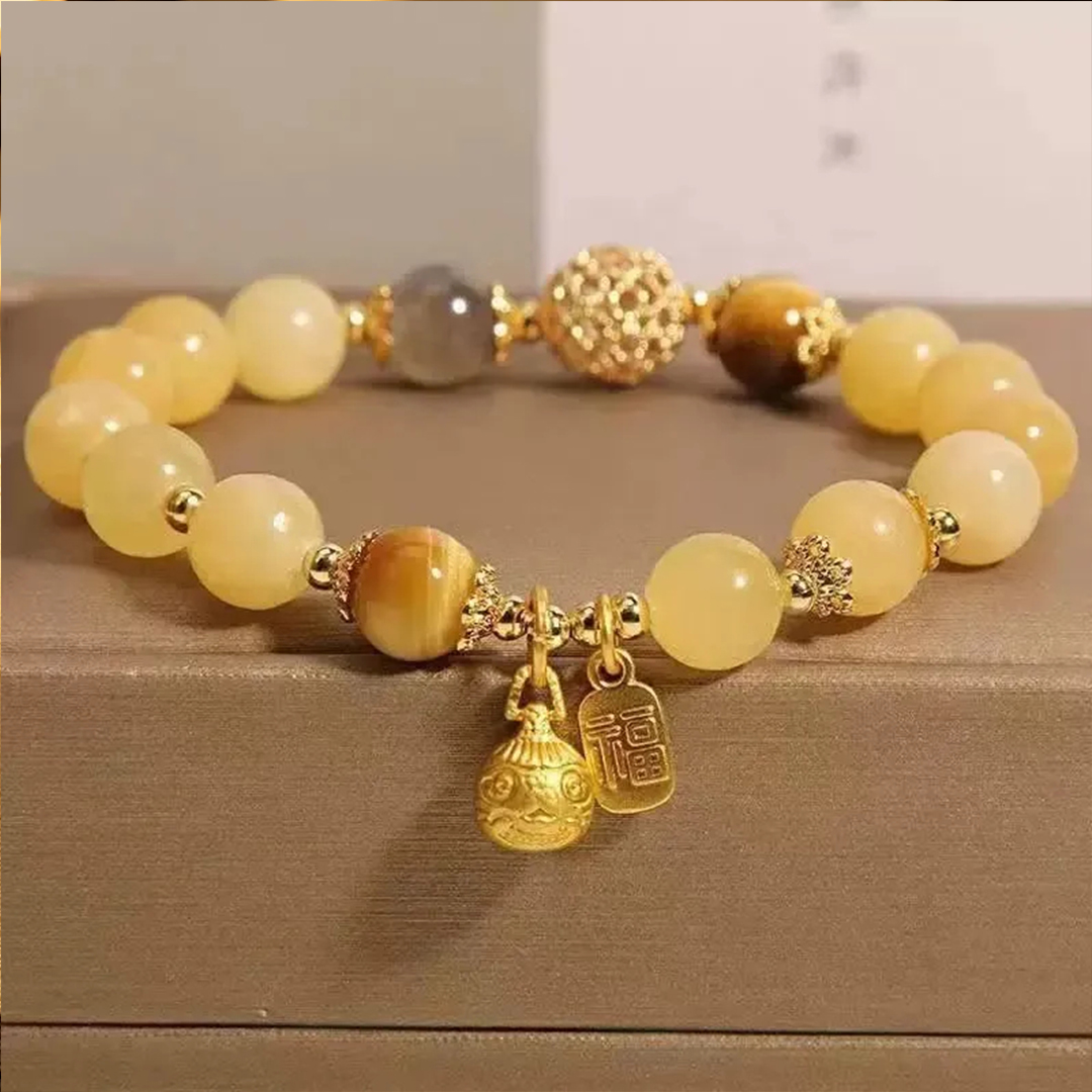 Yellow Jade Abundance Vessel Bracelet