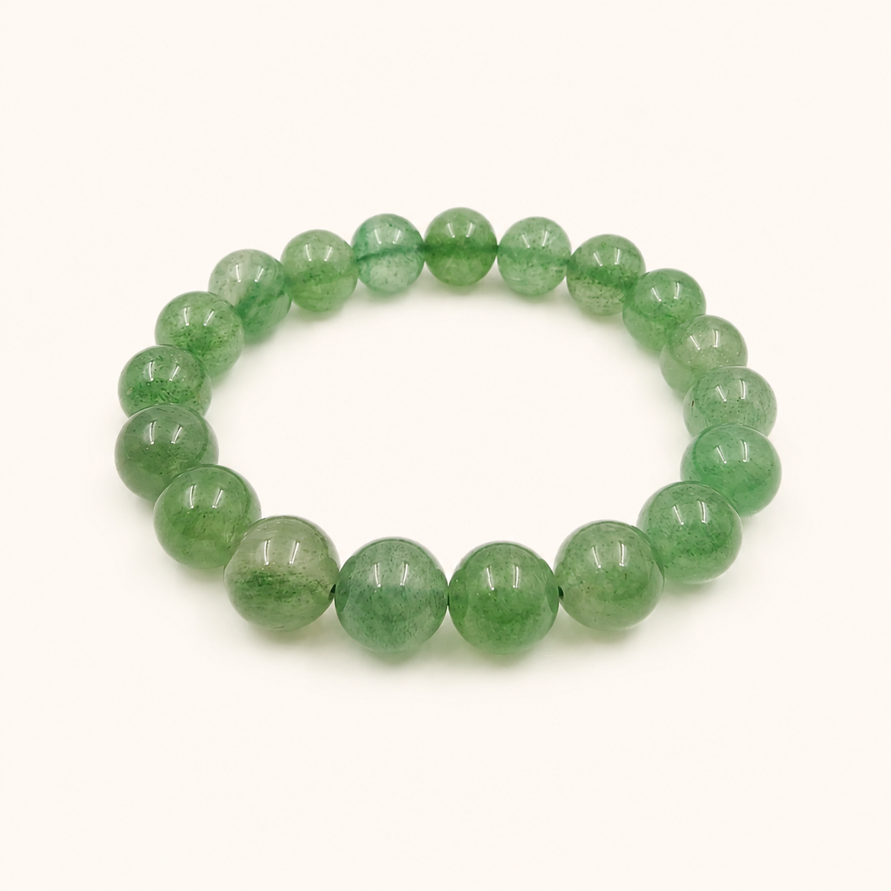 Green Strawberry Quartz Growth Bracelet
