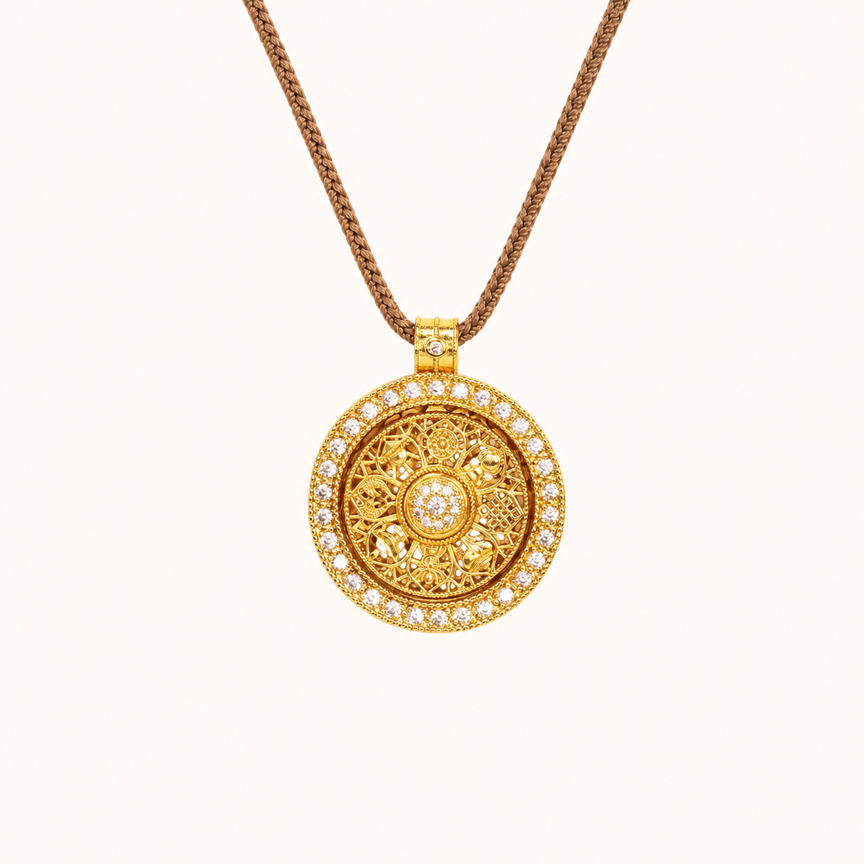 Eight Treasures Compass Clear Path Necklace