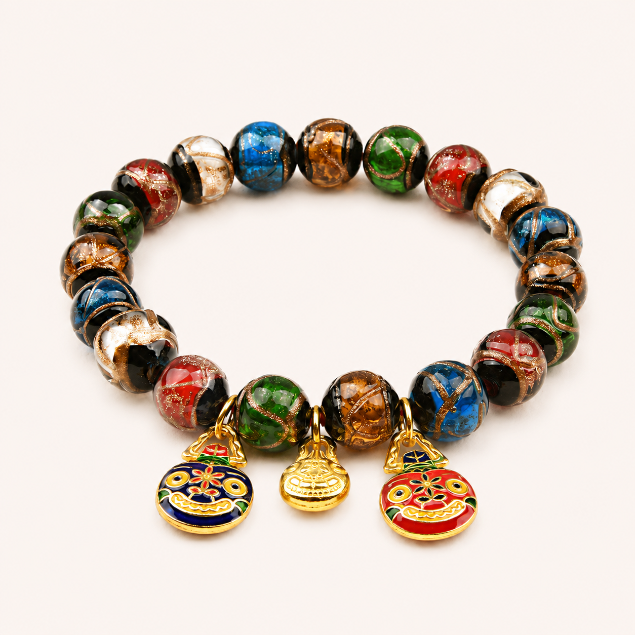 Temple Incense Ash Five Elements Bracelet