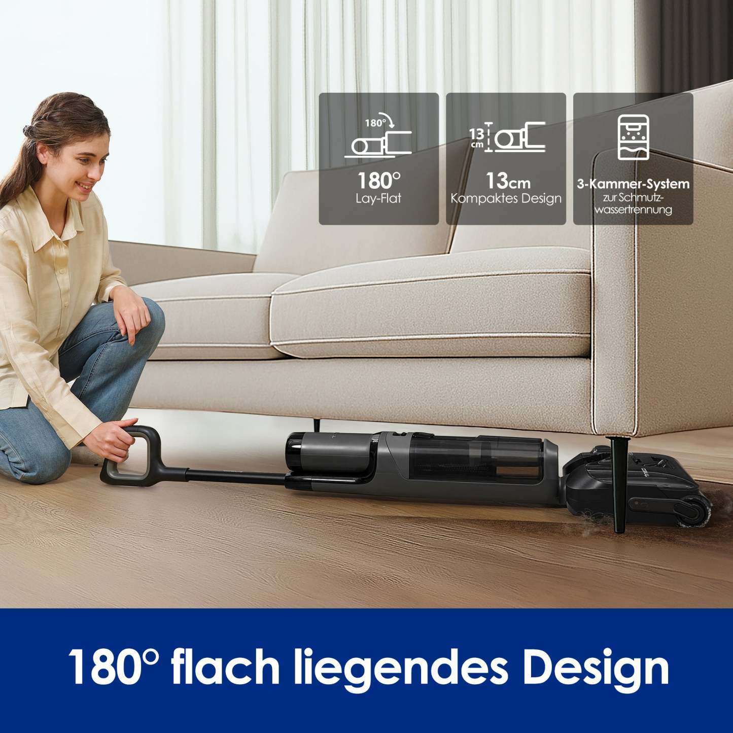 FLOOR ONE i6 Stretch Lavapavimenti e Aspirapolvere Senza Fili