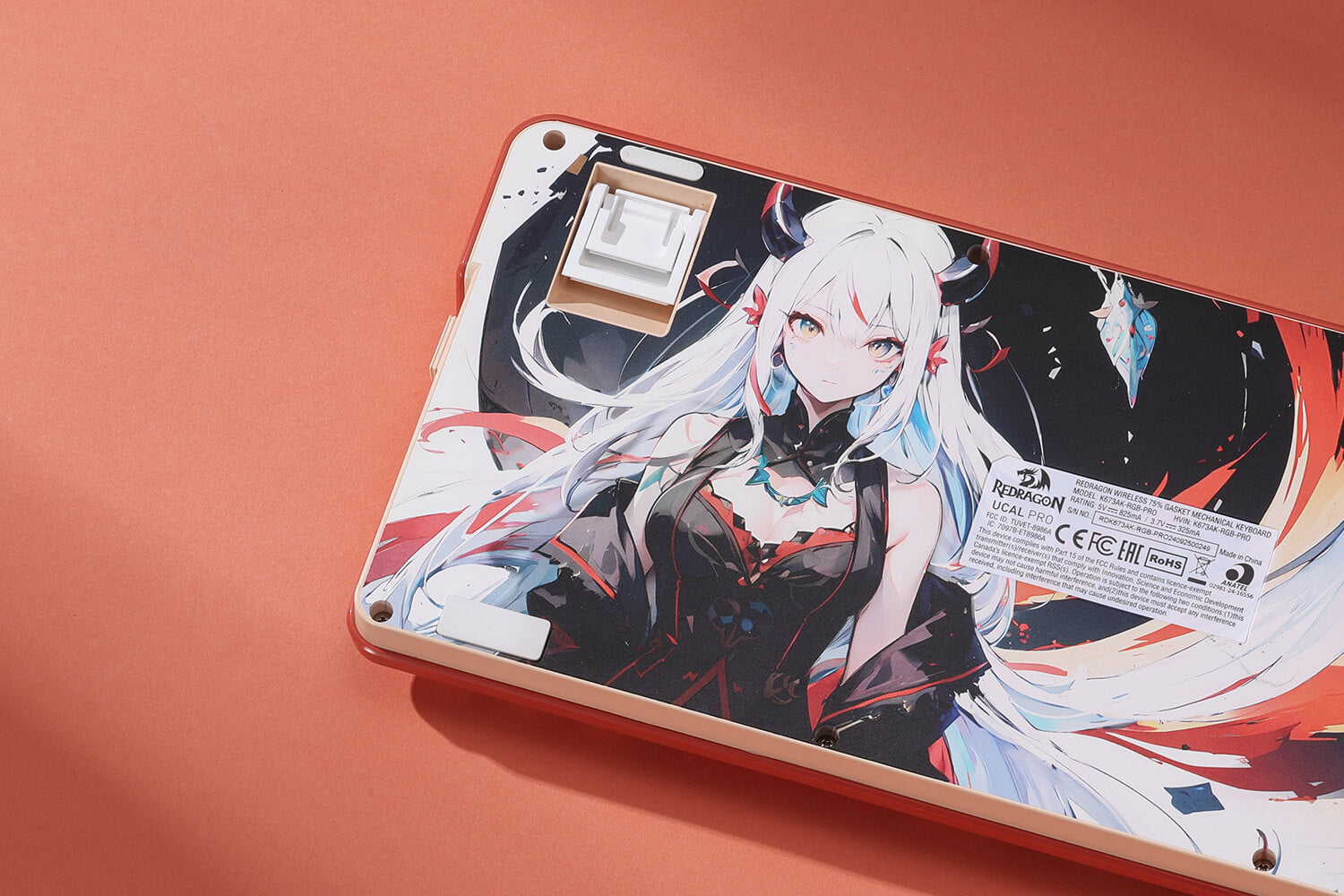 Redragon K673 PRO SE 75% 81 Keys Wireless Gasket RGB Gaming Keyboard, 3-Mode Anime Mechanical Keyboard w/Hot-Swap Socket, Dedicated Knob Control & 5-Layer Noise Dampening, Custom Hi-Fi Linear Switch