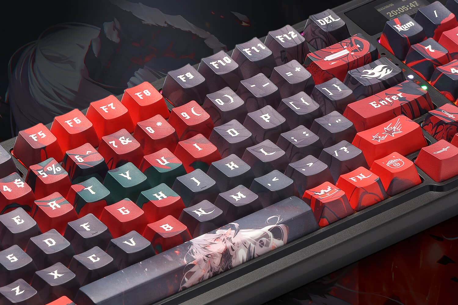 Redragon K719 PRO Wireless Gasket Gaming Keyboard w/Hype Screen & Knob, 95 Keys Mechanical Keyboard