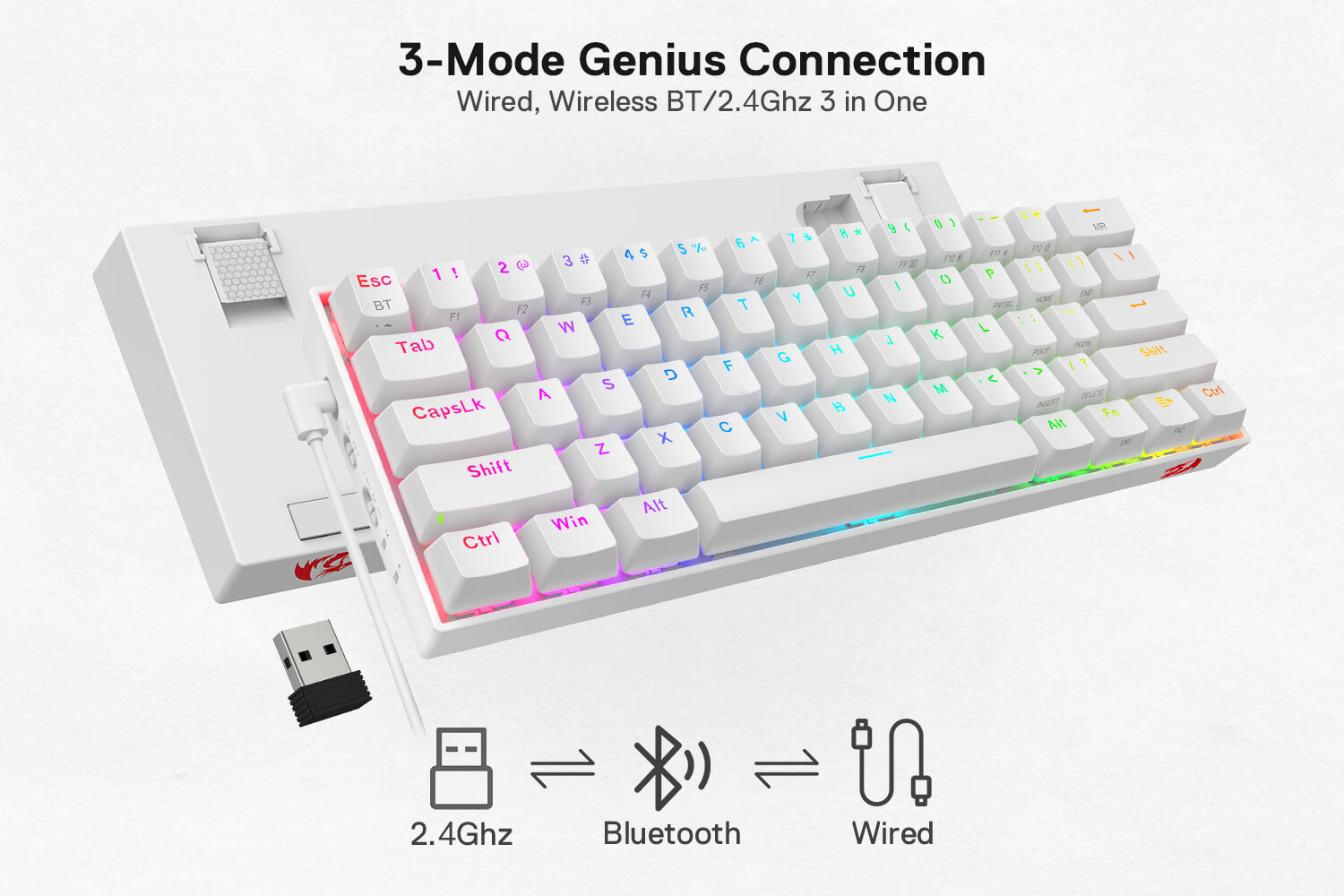 tri-mode 60% mechanical keyboard
