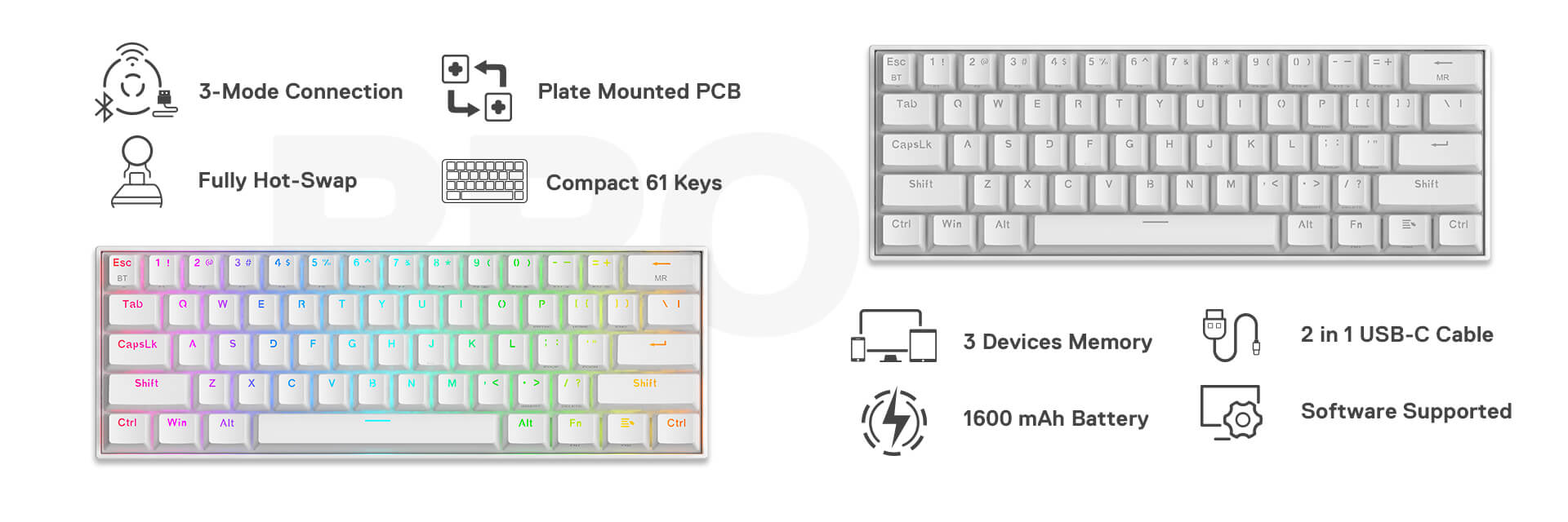 redragon k530 with red switches