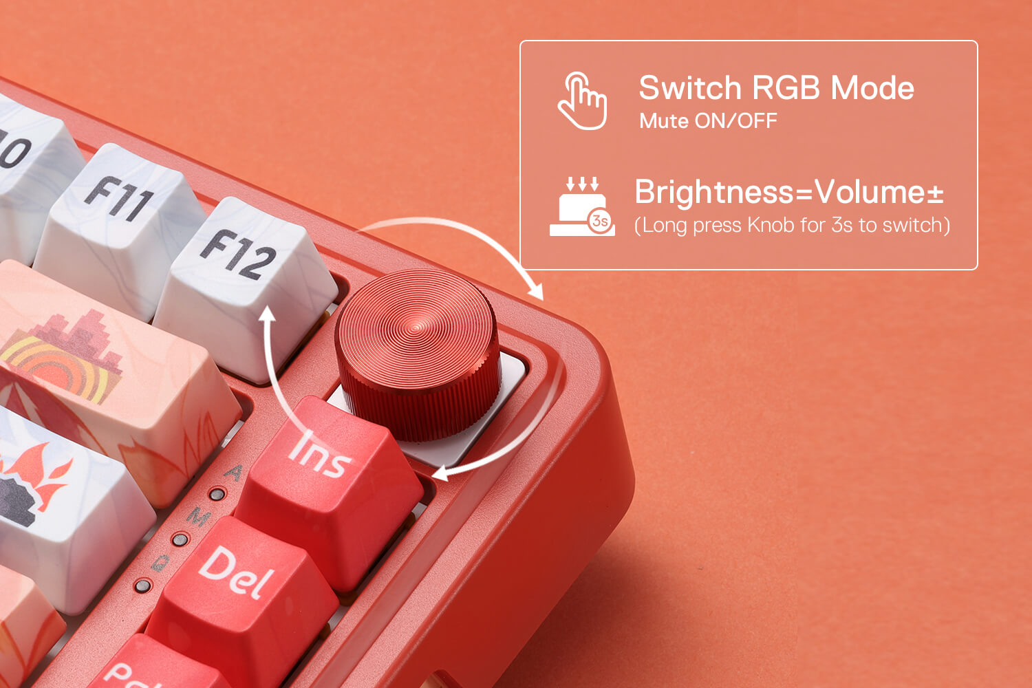 Redragon K673 PRO SE 75% 81 Keys Wireless Gasket RGB Gaming Keyboard, 3-Mode Anime Mechanical Keyboard w/Hot-Swap Socket, Dedicated Knob Control & 5-Layer Noise Dampening, Custom Hi-Fi Linear Switch