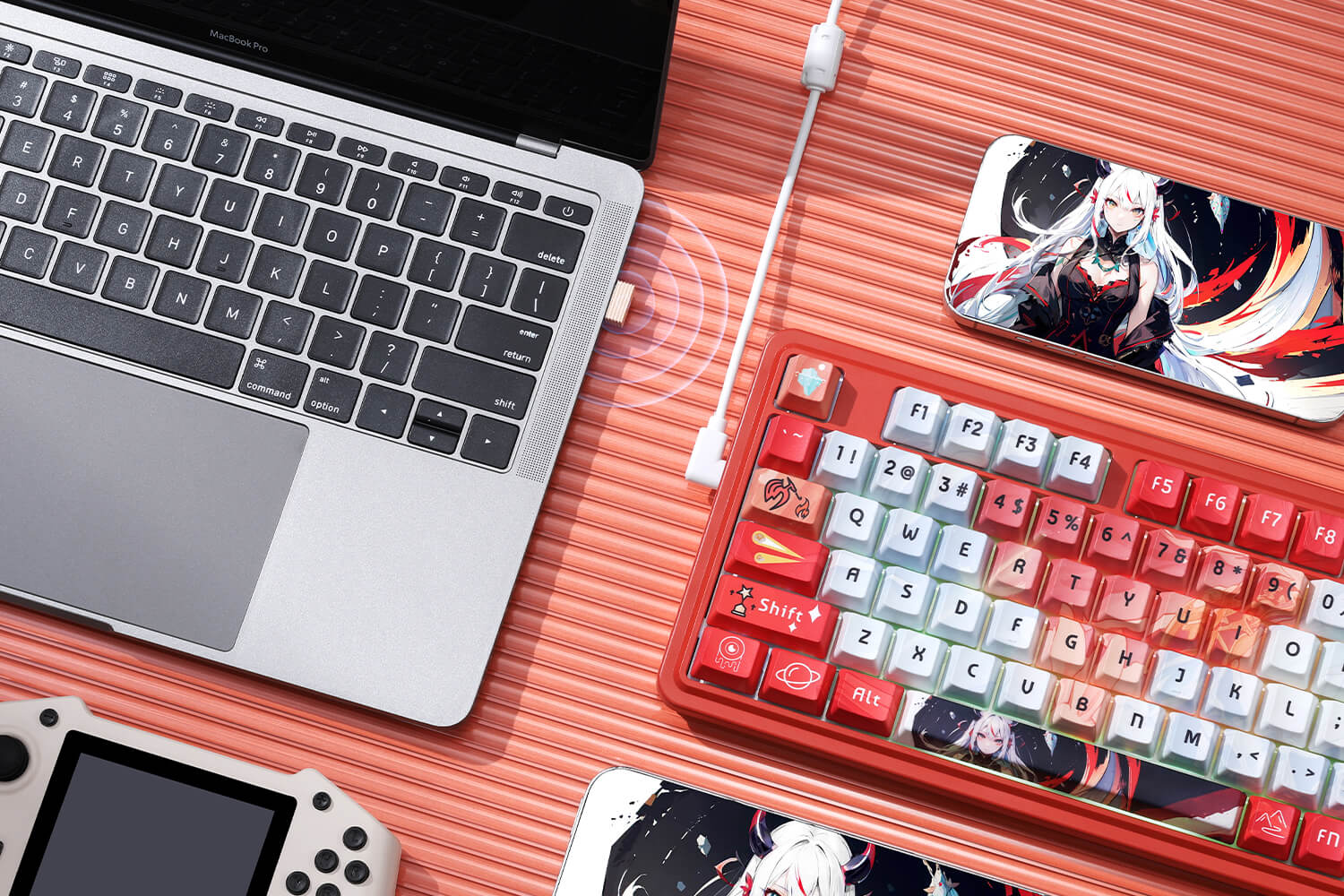 Redragon K673 PRO SE 75% 81 Keys Wireless Gasket RGB Gaming Keyboard, 3-Mode Anime Mechanical Keyboard w/Hot-Swap Socket, Dedicated Knob Control & 5-Layer Noise Dampening, Custom Hi-Fi Linear Switch