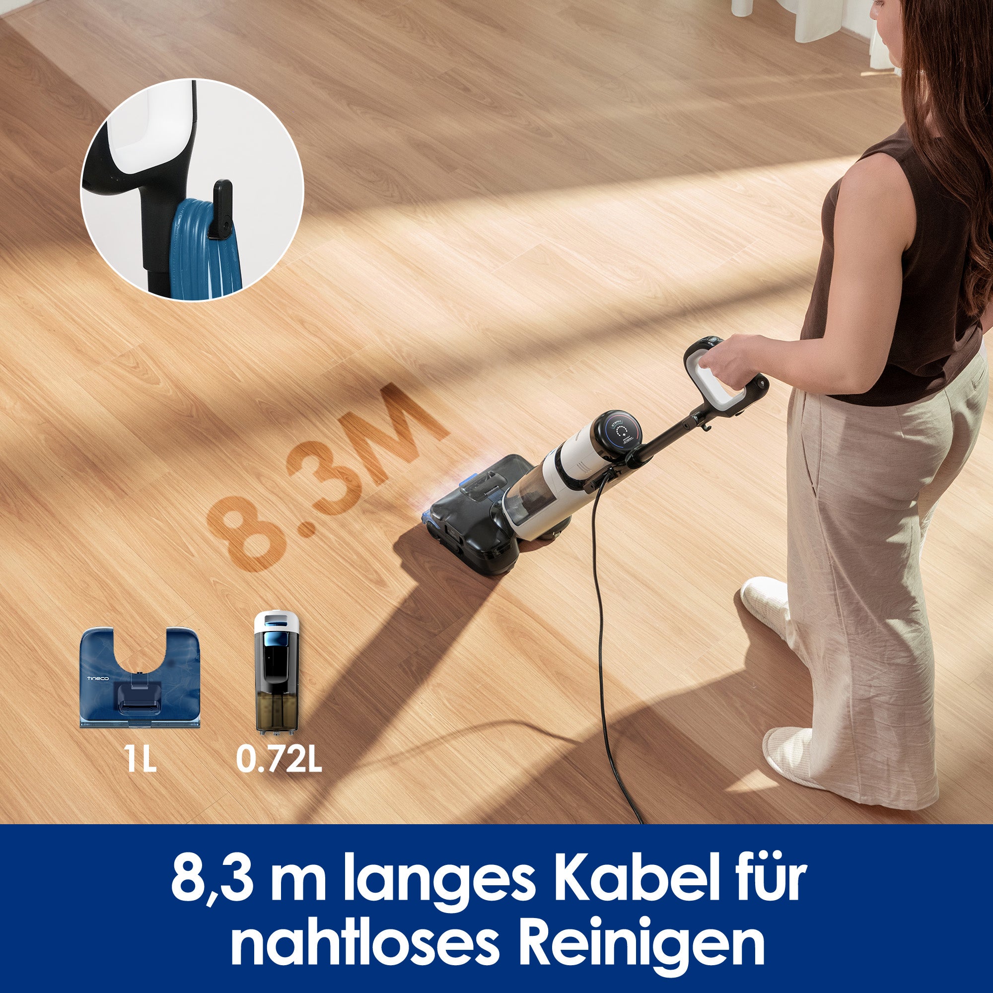  Floor One S6 Stretch Steam Lavapavimenti e Aspirapolvere a Vapore