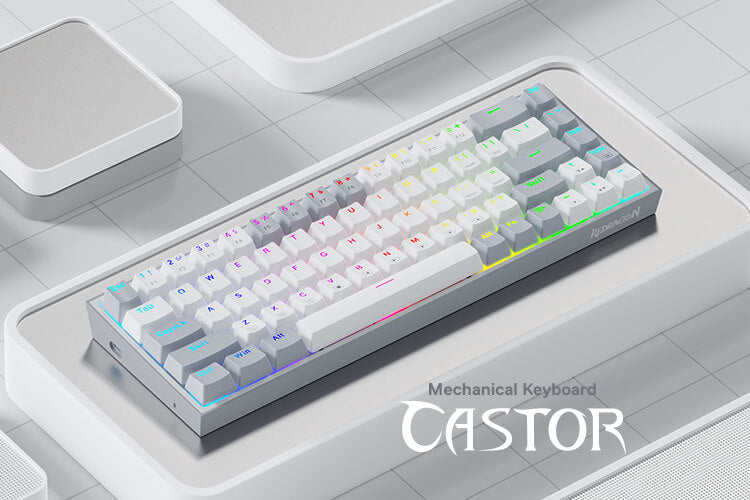 68 Keys Hot-Swappable Compact Mechanical Keyboard w/100% Hot-Swap Socket, Free-Mod Plate Mounted PCB & Dedicated Arrow Keys