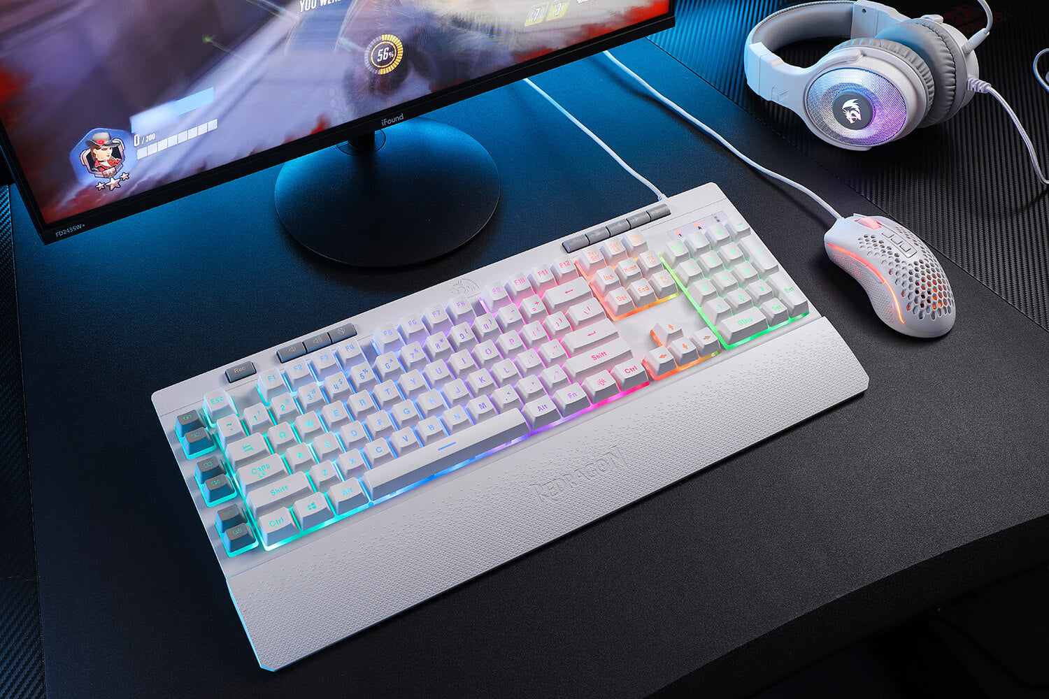 white keyboard gaming