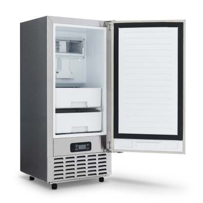 15” Undercounter Nugget Ice Maker, 66 lbs/day - Stainless Steel