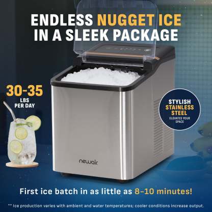 Nugget Ice Maker Countertop, 30-35 lbs in 24 hours
