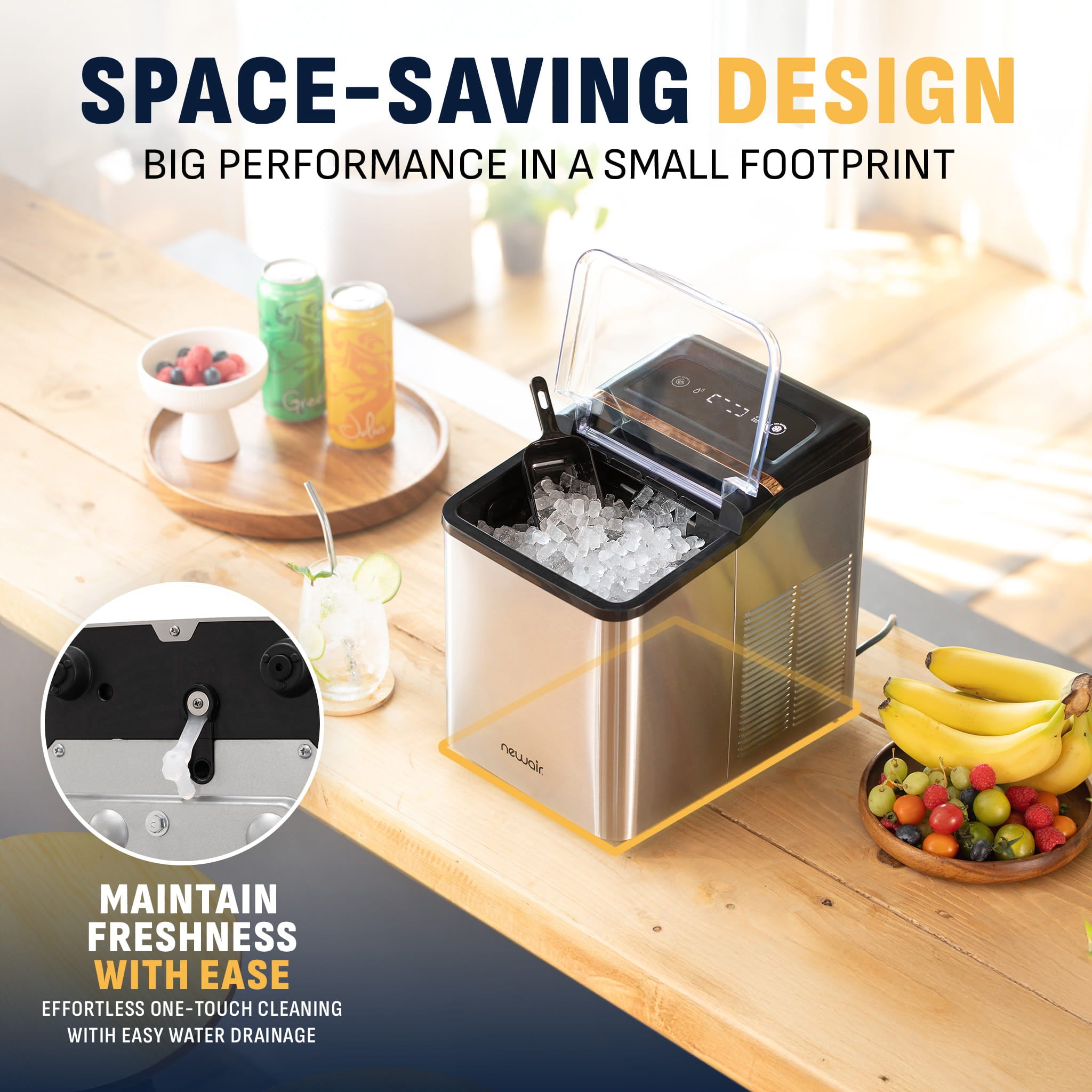 Nugget Ice Maker Countertop, 30-35 lbs in 24 hours