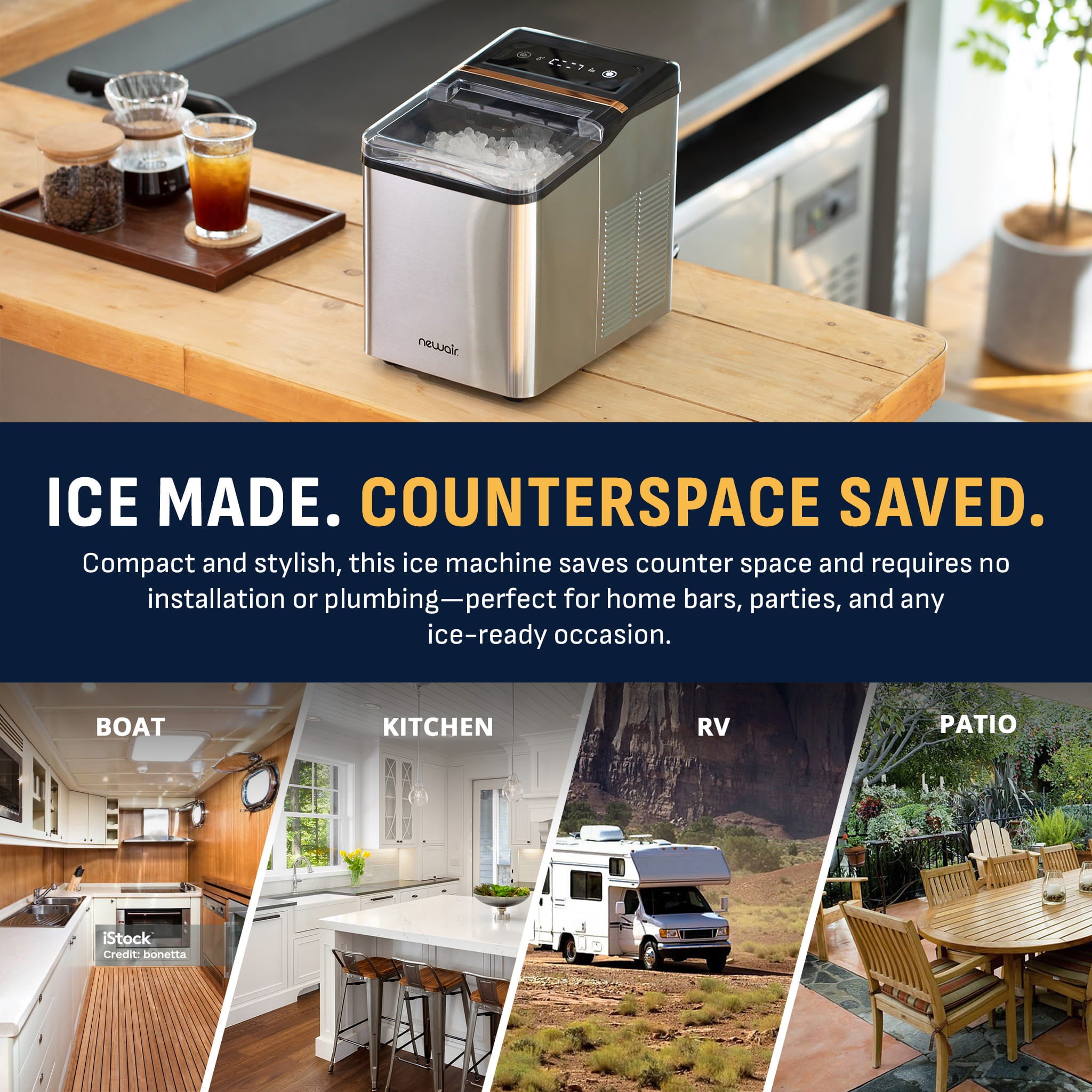Nugget Ice Maker Countertop, 30-35 lbs in 24 hours