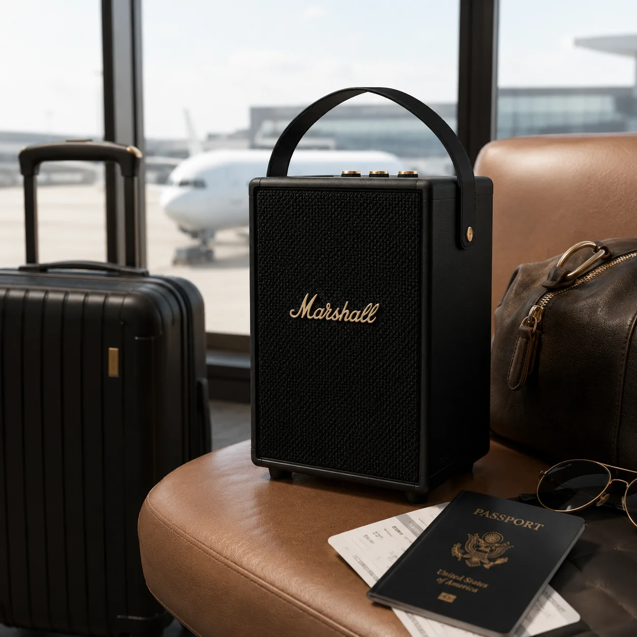 Marshall tufton black and brass
