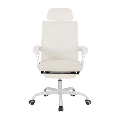 eclife Ergonomic Mesh Office Chair with Adjustable Lumbar Support & Footrest Beige