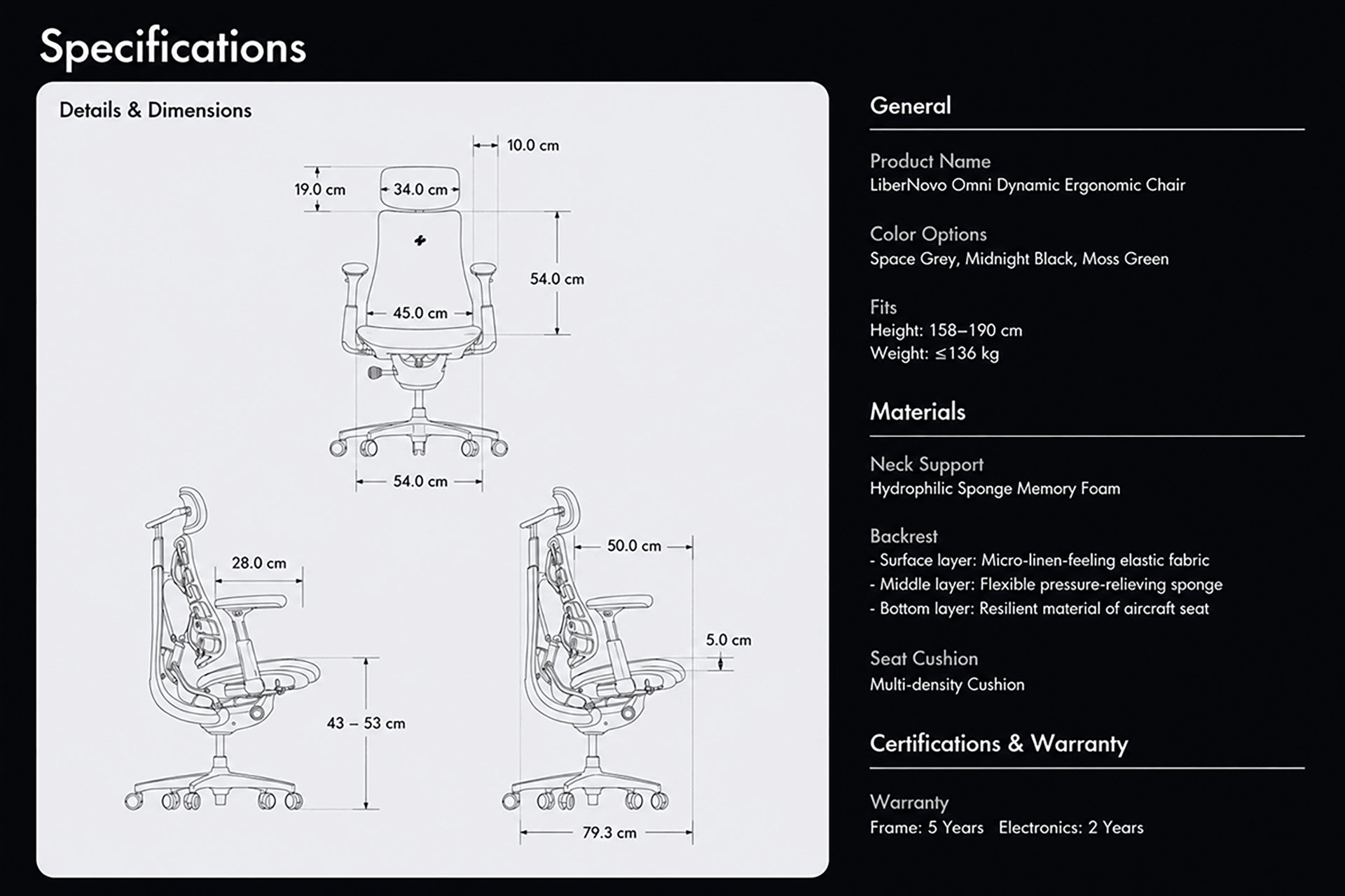 Libernovo Omni Dynamic Ergonomic Chair