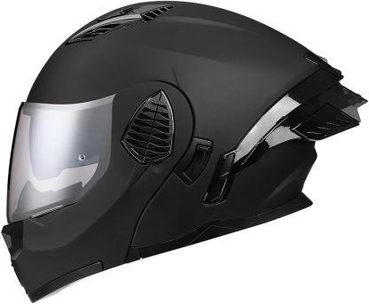 Motorcycle Full Face Flip Up Helmet Dual Visor Integrated Motorbike for Adults Men Women Street Racing Moped DOT Approved