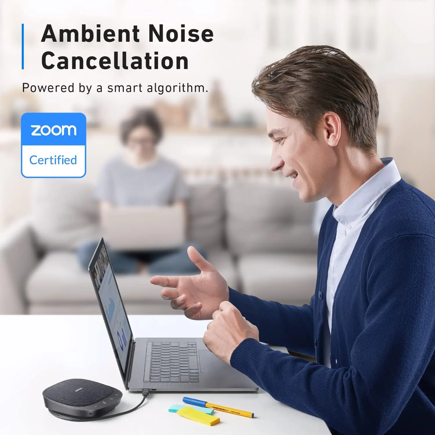 Anker S330 conference speaker with 360-degree voice pickup