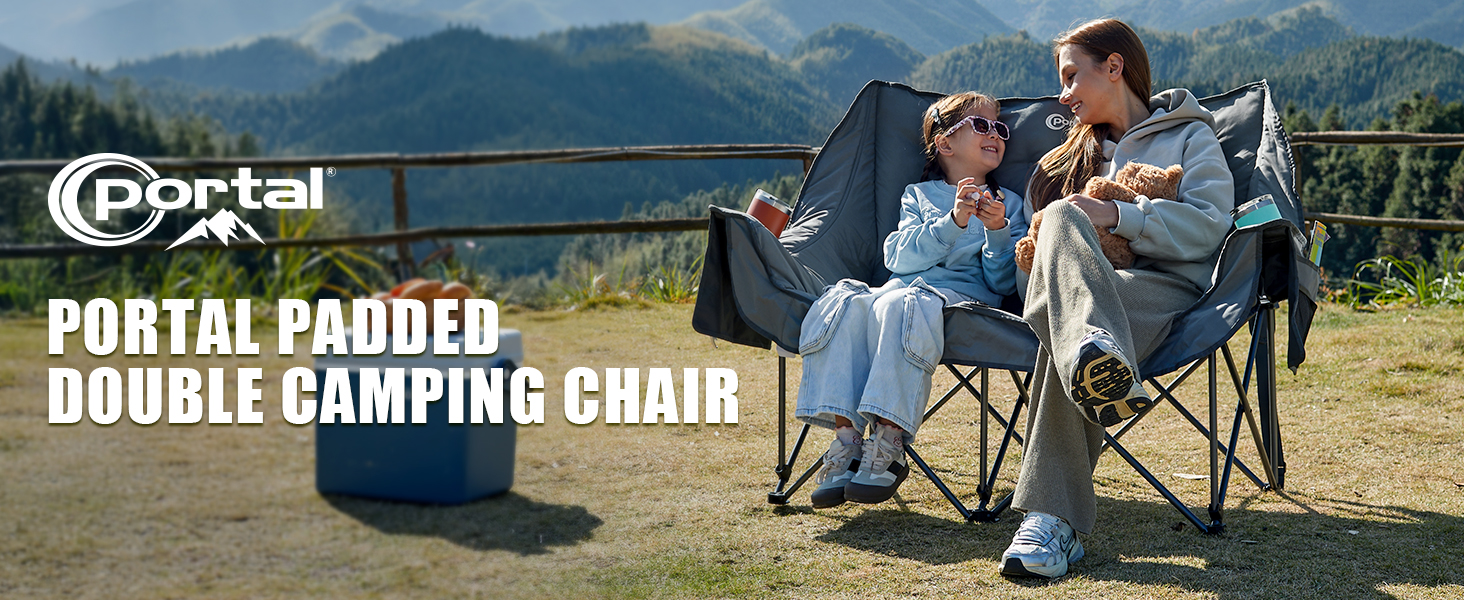 a child sitting on a folding chair