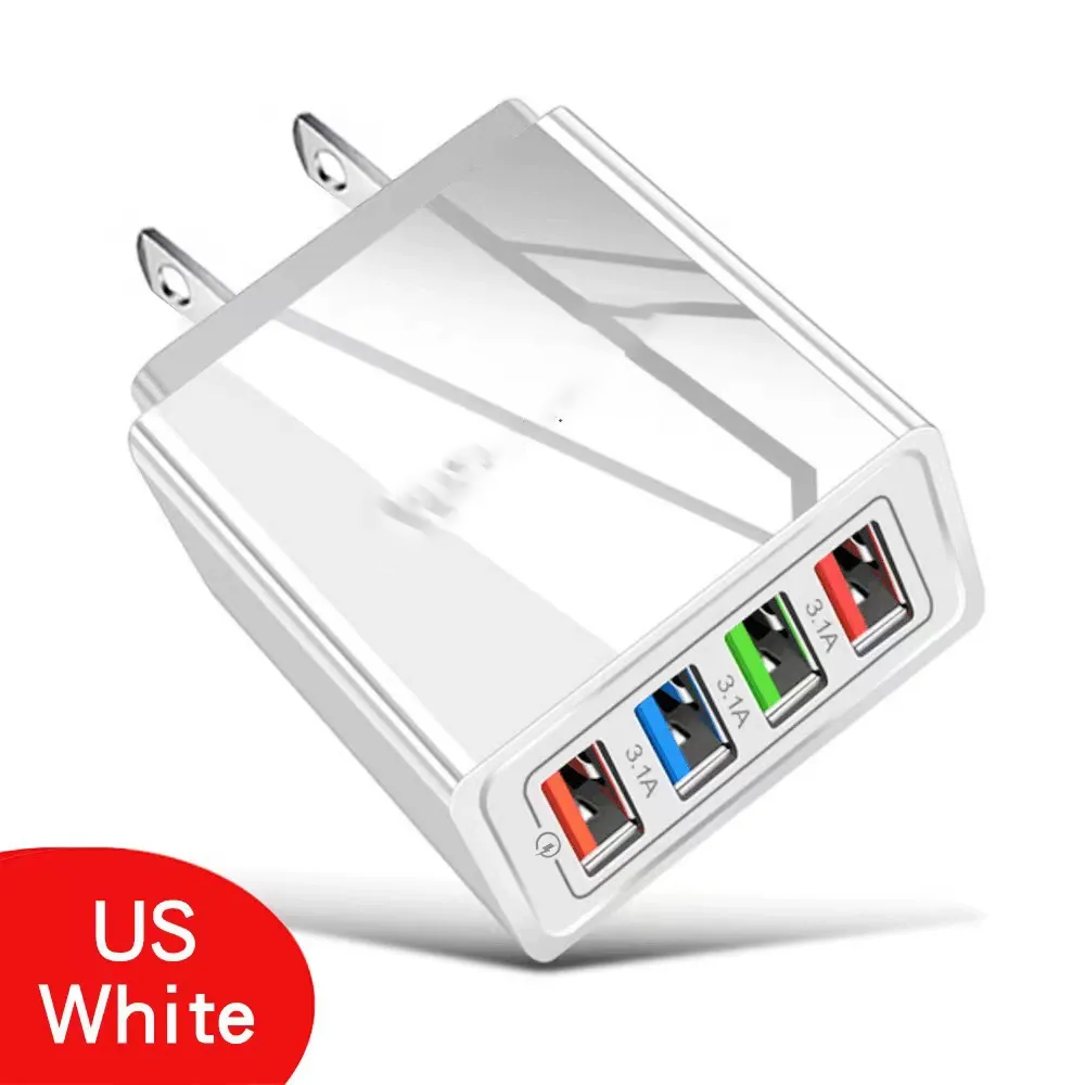 Four-Port Travel Charger for Extended Phone Battery Life