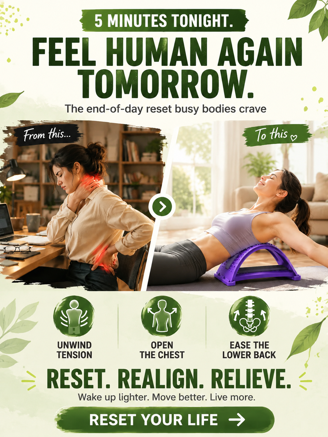 LIE DOWN FOR MINUTES — SEE A FLATTER, TIGHTER-LOOKING WAIST! The Effortless Waist-Sculpting Stretcher Designed to Make Your Midsection Look More Defined — Fast! 💪
