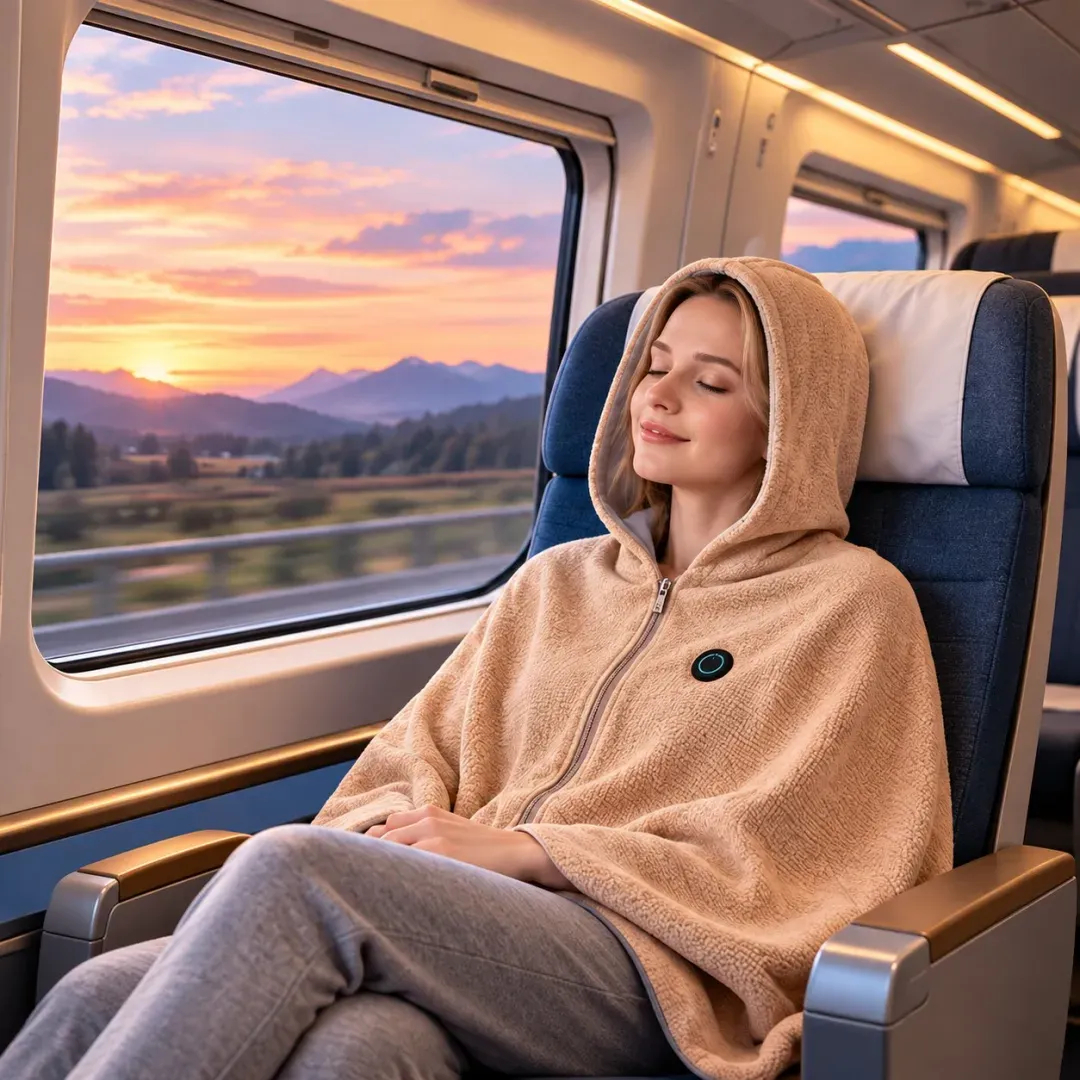 Portable Heated Shawl – Wearable Electric Heating Wrap